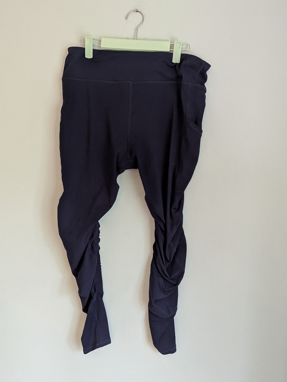 Sweetflexx Leggings Womens 14 Blue High Rise Textured Resistance Shaping